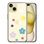 iPhone 15 Plus 側面ソフト 背面ハード ハイブリッド クリア ケース CuVery  花柄 フローラル