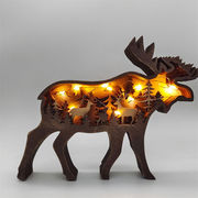 レビュー続々  北アメリカの森 ヒグマの振り子 彫刻動物手工芸品 ナイトライト クリスマスプレゼント