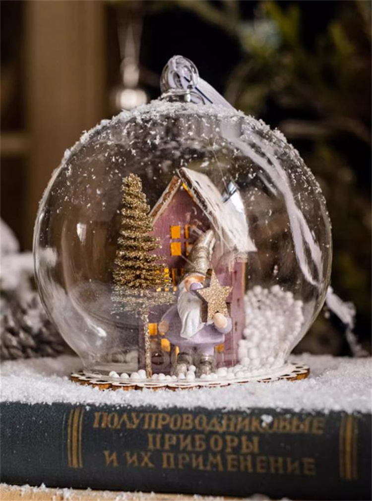 psのように美しい クリスマスプレゼント 微景観 ガラス玉 吊り玉 クリスマス飾り LEDライト ナイトライト