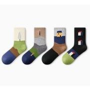 2025 ins 新作 韓国風子供服   ベビー服 靴下   子供靴下  赤ちゃん    ソックス  ベビー靴下  4足入り