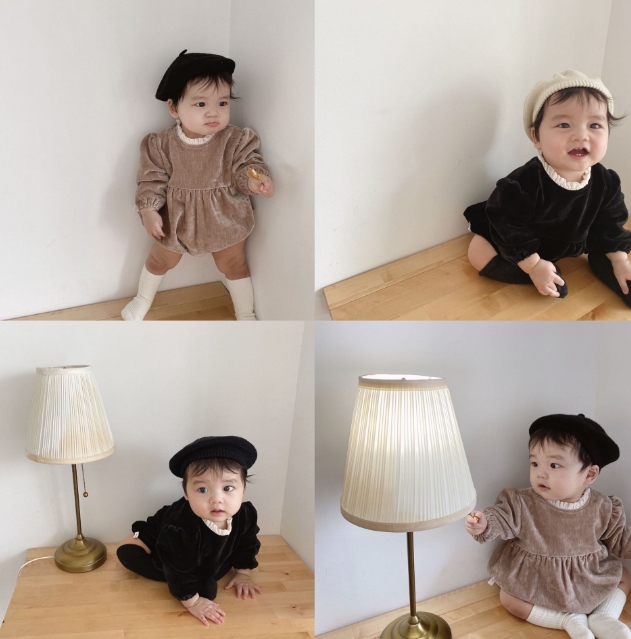 超人気 新作 韓国風子供服  ベビー服  赤ちゃん    ロンパース   長袖  2色