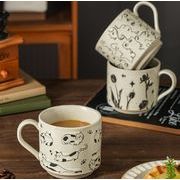 猫  コーヒーカップ    韓国風    瓷器  撮影用具   マグカップ  キッチン用品  カップ   3色