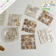 モザイク シェル コースター 断熱コースター 撮影道具 トレイ 下敷き  雑貨 オシャレ