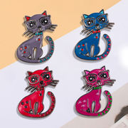 可愛い猫のブローチ 猫のアクセサリー  人気ブローチ ねこ ネコ ピン 男女兼用のコサージュ 猫の雑貨