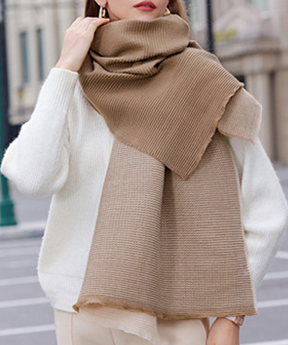 日本倉庫即納】 リバーシブルマフラー 配色 大判ストール | 卸売