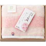 今治謹製　さくら紋織　桜染め　フェイスタオル（木箱入）ＳＭ２２１５