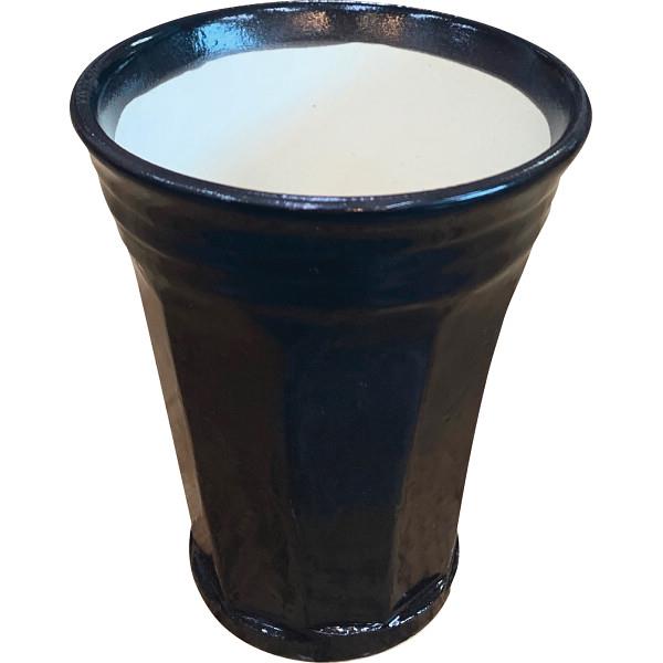 信楽焼　泡うまビアカップ ブラック Awauma‐n2