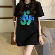 【予約222431】大きいサイズ春夏新作 韓国 レディース ファッション トップス Tシャツ ワンピースLL-4L