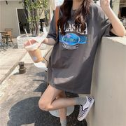 【予約222419】大きいサイズ春夏新作 韓国 レディース ファッション トップス Tシャツ ワンピースLL-4L