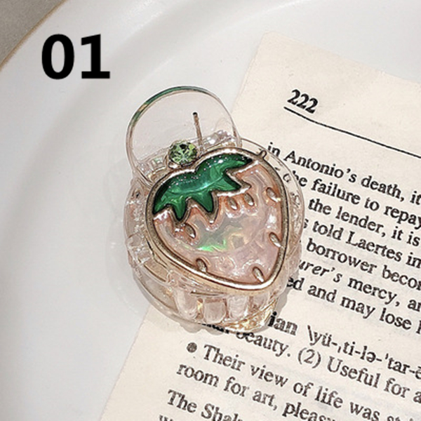 かわいいヘアピン ミニ バンスクリップ いちご ヘアクリップ スイカ