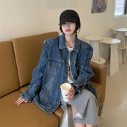 ゆったりデニムジャケット秋