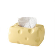 おしゃれの必需品 チーズ置物 装飾品 家庭用 紙箱抜き ティッシュ収納 チーズ チーズ ティッシュ箱
