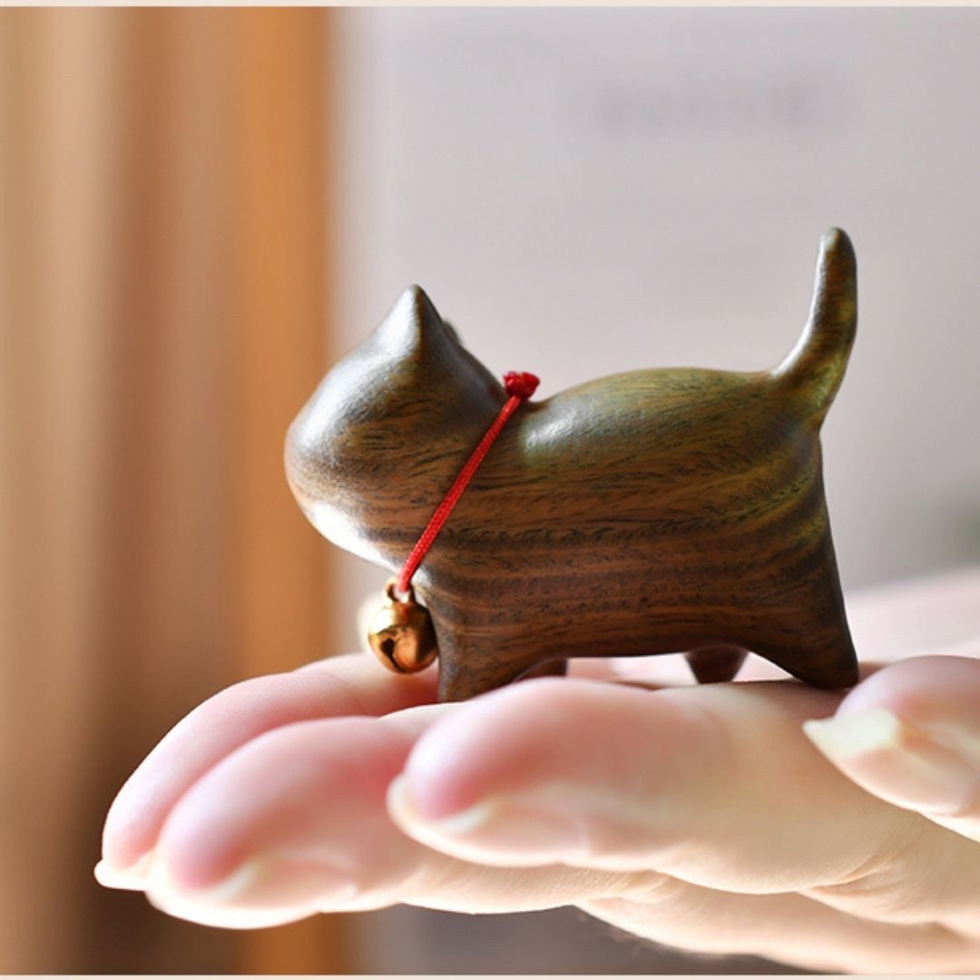 在庫限り】猫 木製 置物 ラッキーキャット ミニ 全4種類 ウッド