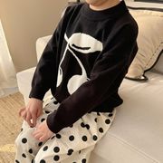 ★Girls★　子供ニット　90~150cm　チェリーセーター　男女兼用子供服　韓国キッズファッション