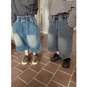 2024新作 韓国風子供服 ベビー服 男女兼用  ズボン  ジーパン 七分パンツ 90-140cm