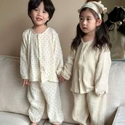 2024春秋 新作  韓国風子供服  ベビー服  トップス+ズボン   パジャマ  セットアップ  2色