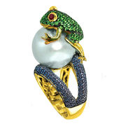 かわいいカエルのリング  ファッション レトロカエルの指輪 アクセサリー カエルの雑貨 カエルモチーフ