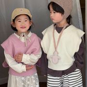 ★Girls&Boys★　子供服　80~140cm　キッズベスト　オーバサイズ　韓国キッズファッション