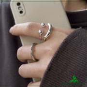指輪 リング 笑顔 アレルギー対応素材 レディース ファッション エレガント シンプル レトロ