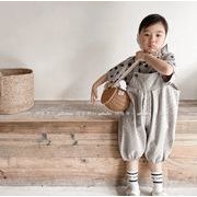 ins 韓国風子供服  ベビー服  7分パンツ  ボトムス  ドット  オーバーオール  サロペット  2色