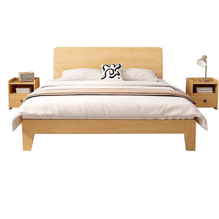 ベッド　シングルベッド　すのこベッド　人間工学　木目調　収納トレイ付き　シンプル　ナチュラル