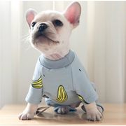 ドッグウェア つなぎ カバーオール プルオーバー バナナ ロゴ フルーツ柄 犬 愛犬 ドッグ用品 ドッグ