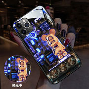 発光ケース iPhoneケース スマホケース LEDが光るケース  アイホンケース 発光電話 強化ガラス 保護ケース