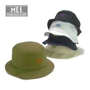 年間品　MEI刺繍シンプルツイルバケットハット　ヤング帽子