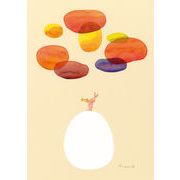 ポストカード イラスト 山田和明「茜色に染まる雲」105×150mm 動物 絵本作家