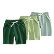 3色 グリーンシリーズ 純綿   ショートパンツ  ボーイズショーツ カジュアルパンツ 無地のパンツ  子供服
