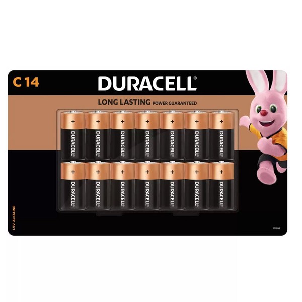 デュラセル DURACELL アルカリ単2 電池 14本 5年保存可能 水銀不使用 アルカリ 乾電池