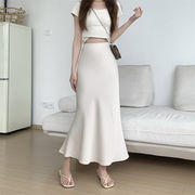 2024春新作 韓国風 スカート 上品   気質  スリミングフィッシュテールスカート