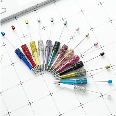 Y2K ハンドメイド DIY手作りキット ビーズボールペン パーツ オリジナルボールペン キラキラビーズペン34色