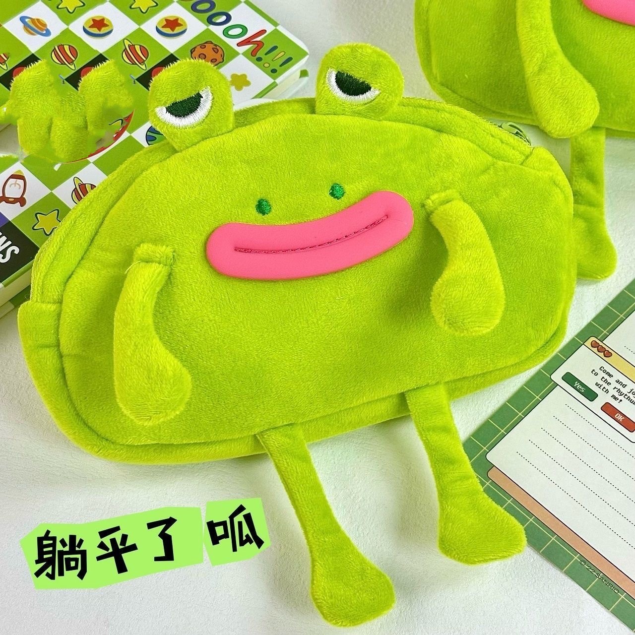 ぬいぐるみシリーズ〜 かわいいカエルの油絵 【公式通販】