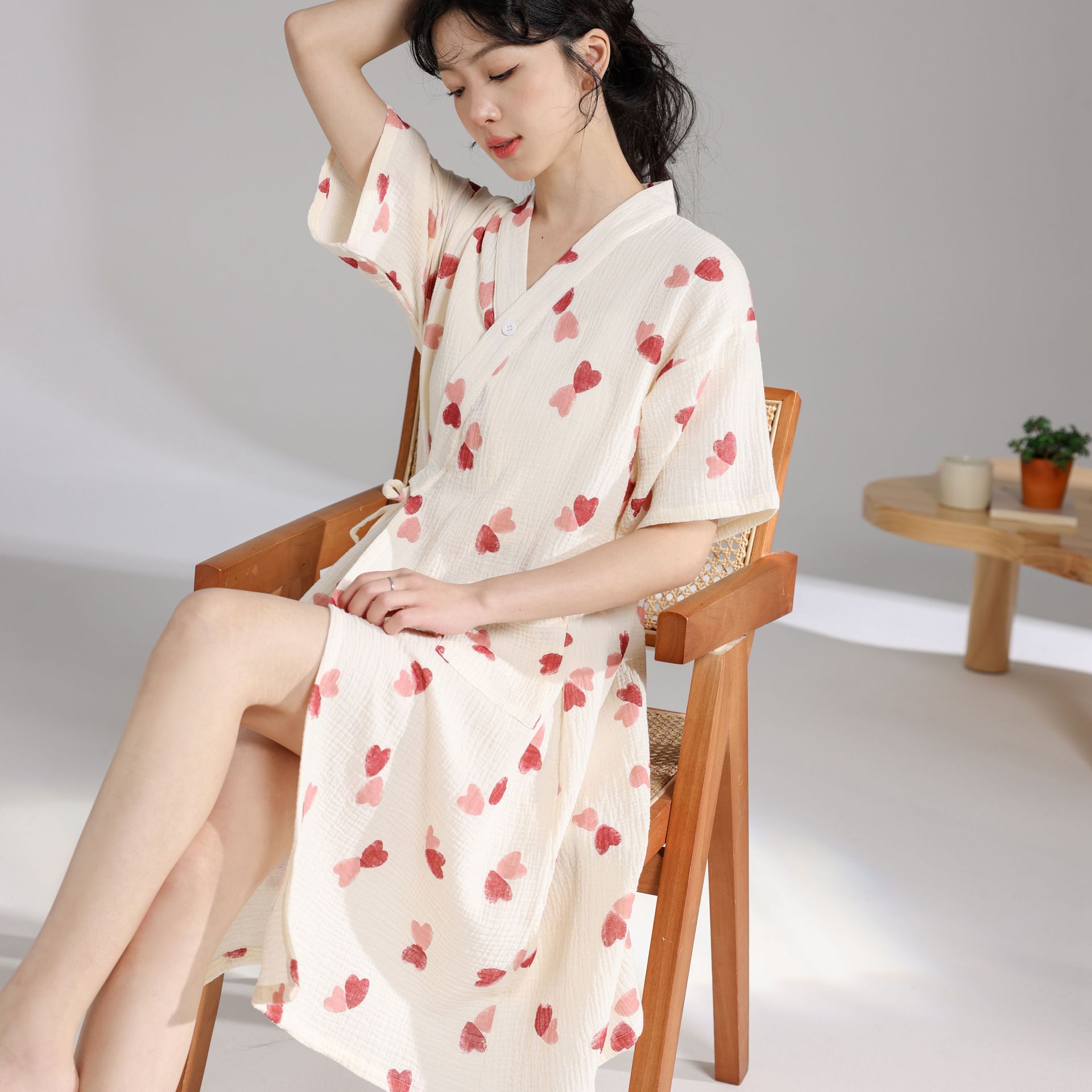 夏パジャマ女寝スカート日系甘美半袖部屋着ルームウェア  ファッション 人気