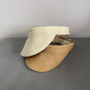 折りたたみ式麦わら帽子 空のシルクハット 女性の夏 日よけ帽 麦わら帽子 屋外の日よけ帽
