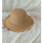 帽子 レディース 麦わら帽子日焼け止めカット紫外線対策小顔効果  折り畳み 軽量 小顔 日焼け防止　可愛