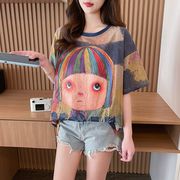 【予約222991】大きいサイズ春夏新作 韓国 レディース ファッション   Tシャツワンピース  LL-4L