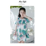韓国子供服 カジュアル ワンピース 夏 キッズ 女の子 ワンピース 姫系 可愛い 半袖 肩出 子供服