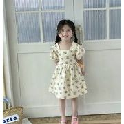 韓国子供服 キッズ ワンピース 2024夏新作 子供用のスカート 清新 甘い ワンピース 透かし彫り  80-130