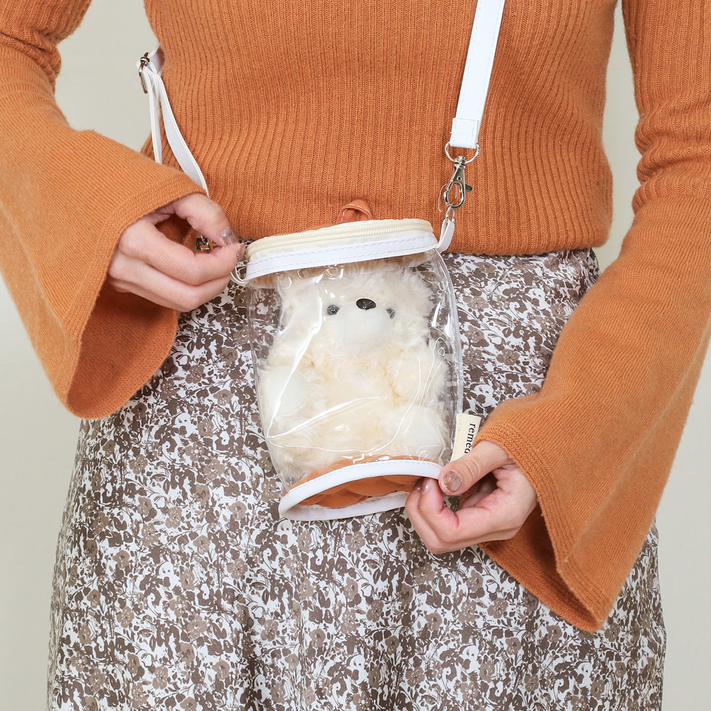 推し活 ぬいぐるみクリアバッグ オレンジ | 卸売・ 問屋・仕入れの専門