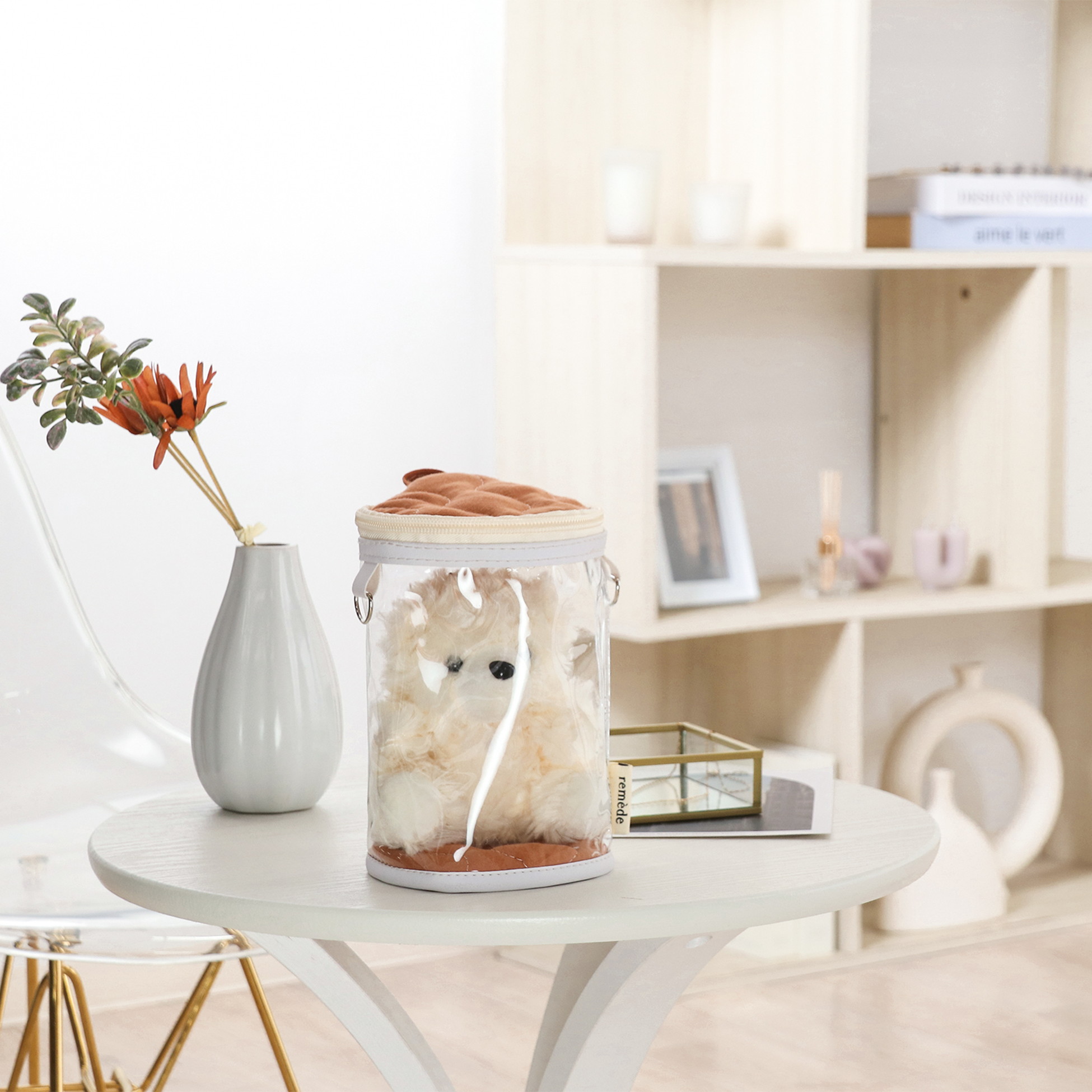 推し活 ぬいぐるみクリアバッグ オレンジ | 卸売・ 問屋・仕入れの専門