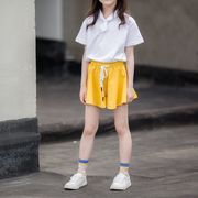 韓国子供服 Tシャツ 半ズボン キュロット 夏 半袖 親子 お揃い セットアップ コットン 女の子