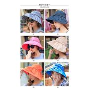 ハット 紫外線対策 レディース つば広 折りたたみ サンバイザー UVカット 帽子 女性用