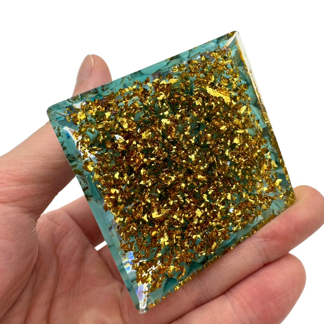 オルゴナイト 蒼海の息吹 6cm 水色 ストーン エネルギー 発生