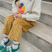 2024年秋冬の新しい女の子の服、韓国風子供服、ズボン、コーデュロイルーズラウンジパンツ