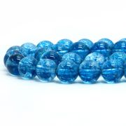 クォーツ（染め）（ブルー）【丸玉】10mm【天然石 ビーズ パワーストーン】