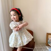【2024夏新作】韓国風子供服 ベビー服    ワンピース  半袖   スカート     カジュアル    66-100cm
