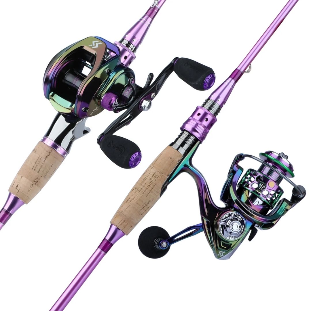 トラベルロッド SUZAKU 朱雀 パープル 4ピース 2.1m 超軽量 スピニング
