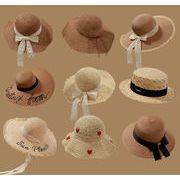 夏のコーデのポイントに 麦わら帽子 夏 紫外線対策 uvカット 小顔対策 レディース サンバイザー